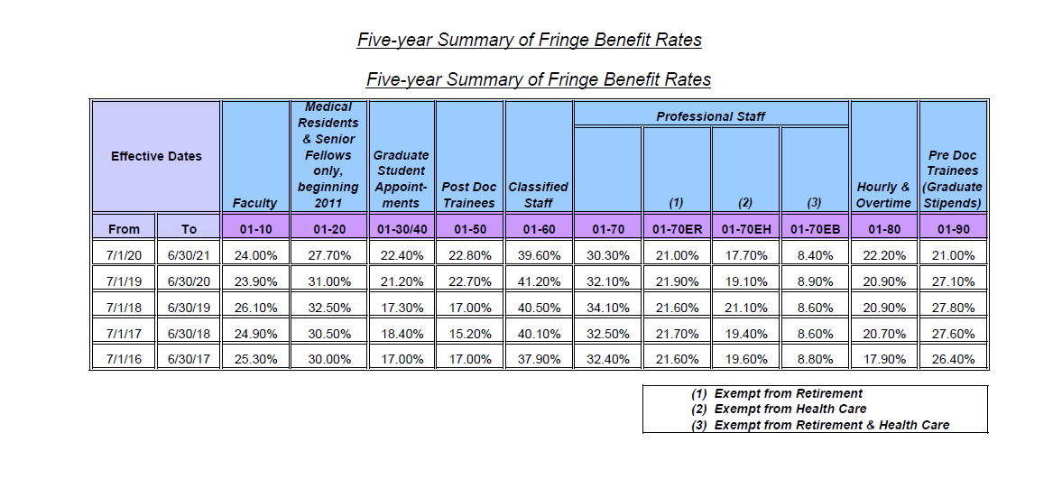 Fringe Benefit Load Rate Financial Reporting